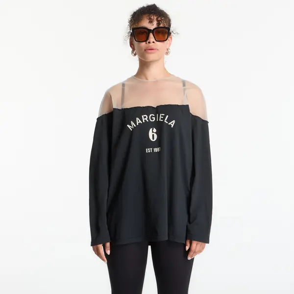 MM6 Maison Margiela Majice MM6 Jersey Top With Mannequin Print Black M
