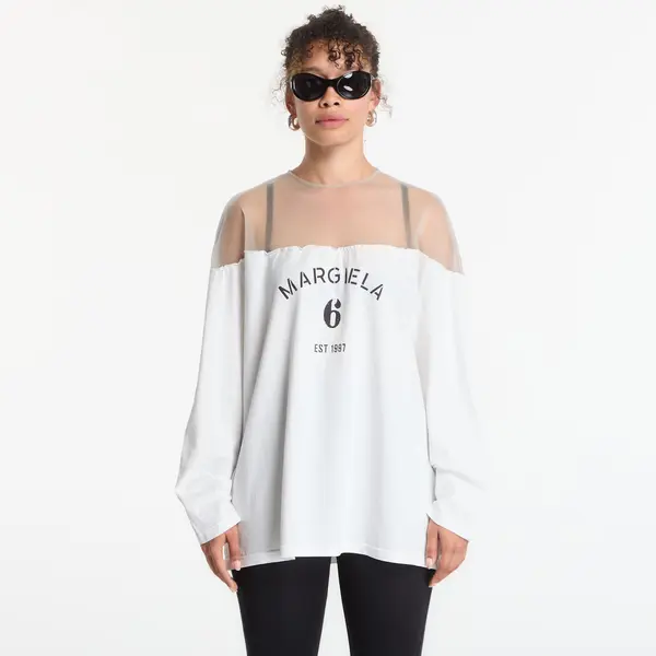 MM6 Maison Margiela Majice MM6 Jersey Top With Mannequin Print Off White XS