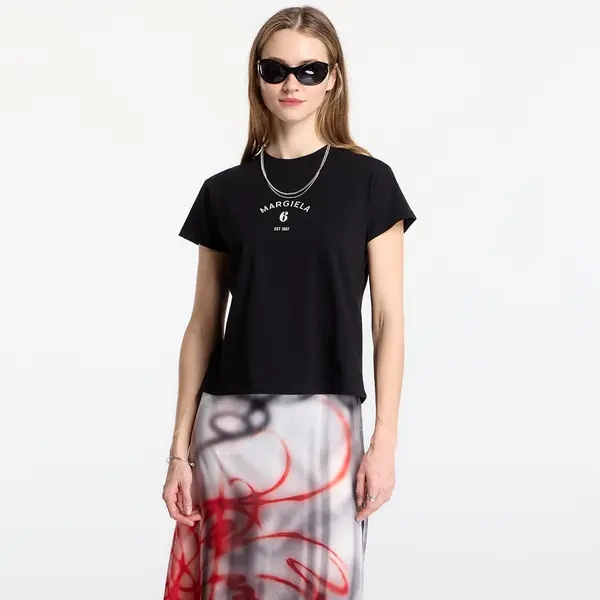 MM6 Maison Margiela Majice MM6 Signature Jersey T-Shirt Black M