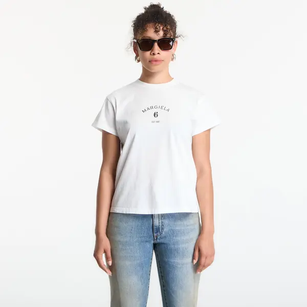 MM6 Maison Margiela Majice MM6 Signature Jersey T-Shirt Off White XS