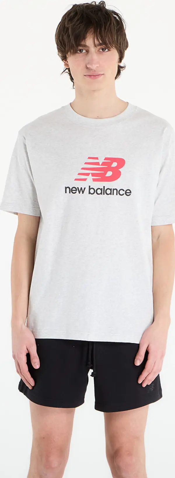 New Balance Majice New Balance Athletics Logo T-Shirt Ash Heather XXL