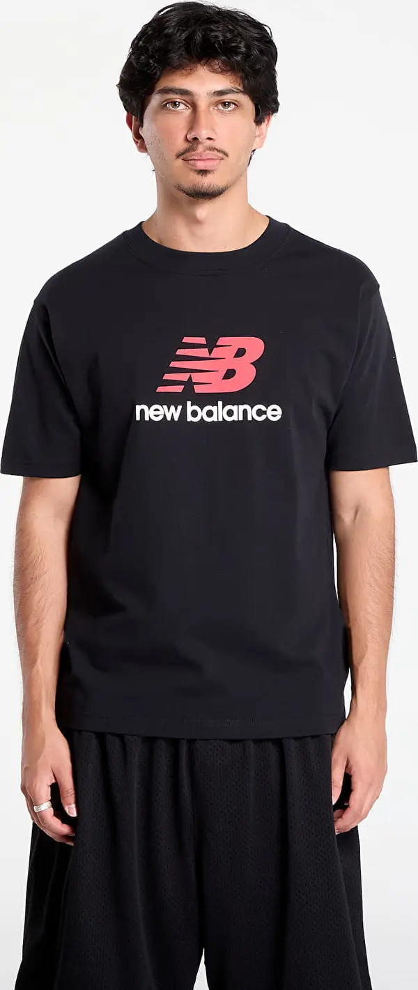 New Balance Majice New Balance Athletics Logo T-Shirt Black M