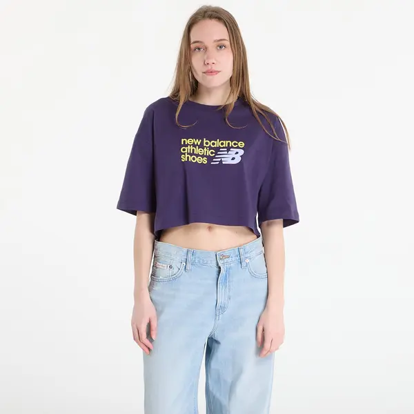 New Balance Majice New Balance Athletics Premium Chest Logo Cropped T-Shirt Boyseerry L