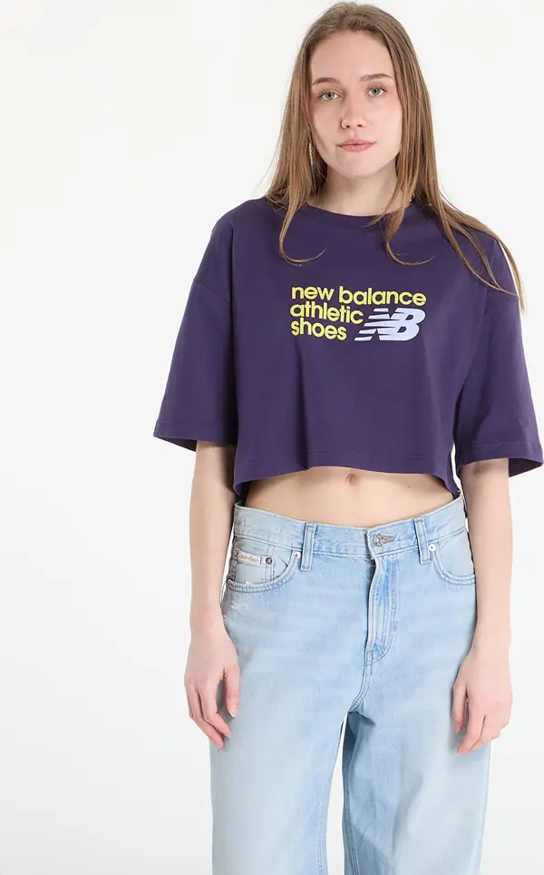 New Balance Majice New Balance Athletics Premium Chest Logo Cropped T-Shirt Boyseerry M