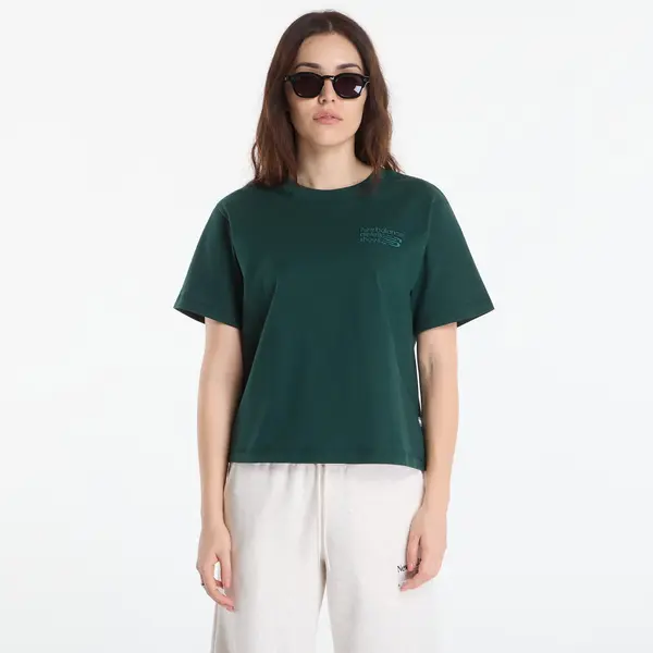 New Balance Majice New Balance Athletics Premium Logo Hip Length Relaxed T-Shirt Nordic Green L