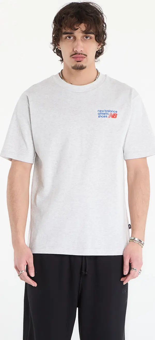 New Balance Majice New Balance Athletics Premium Logo T-Shirt Ash Heather S