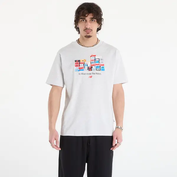 New Balance Majice New Balance Boxes T-Shirt Ash Heather S