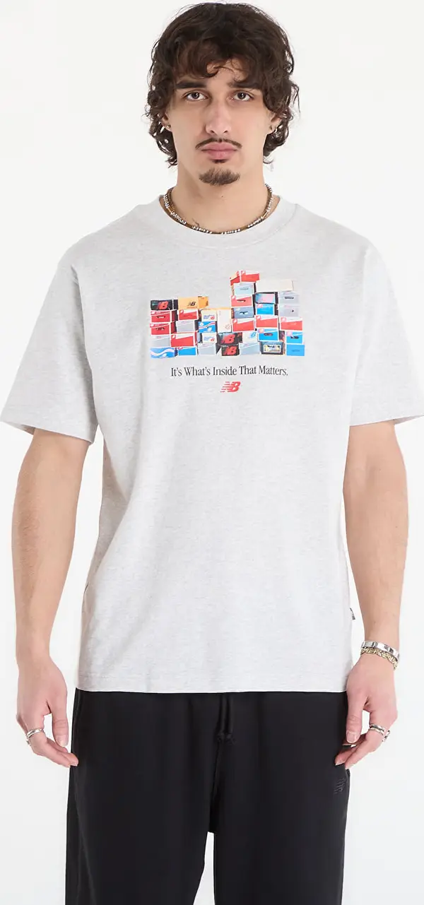 New Balance Majice New Balance Boxes T-Shirt Ash Heather XL