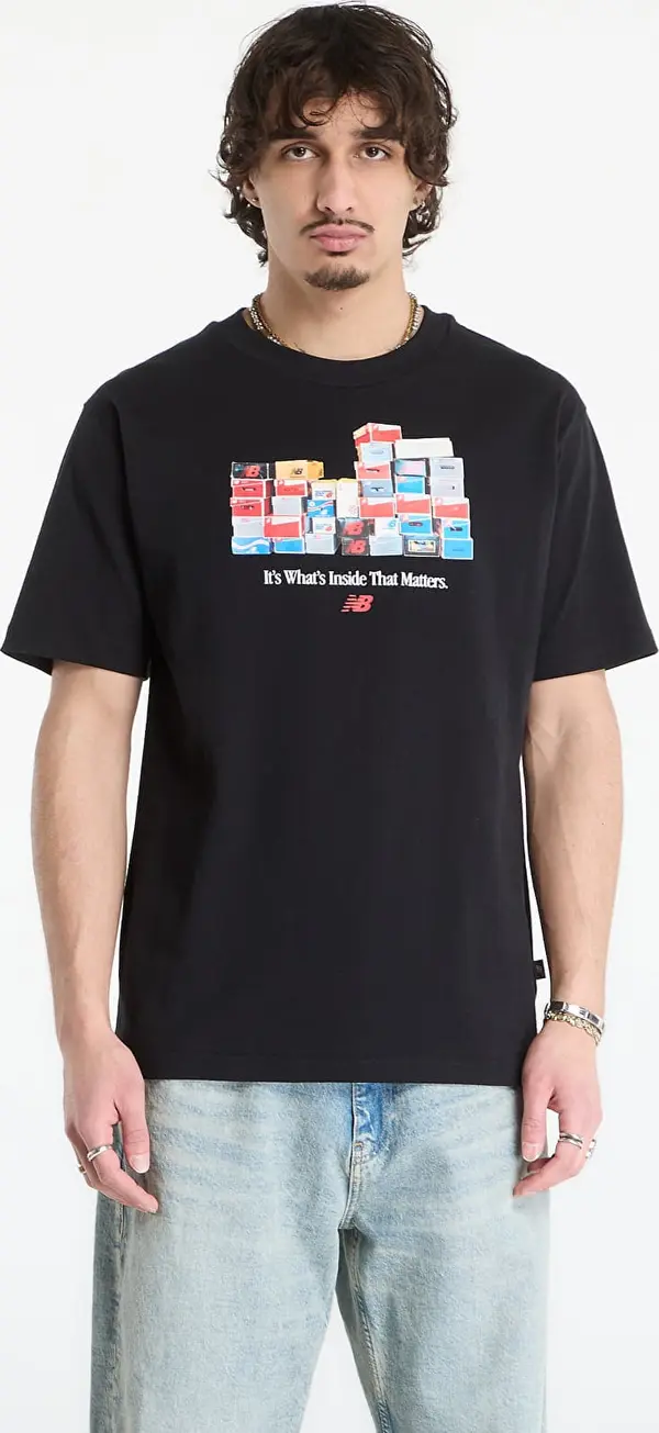 New Balance Majice New Balance Boxes T-Shirt Black XXL