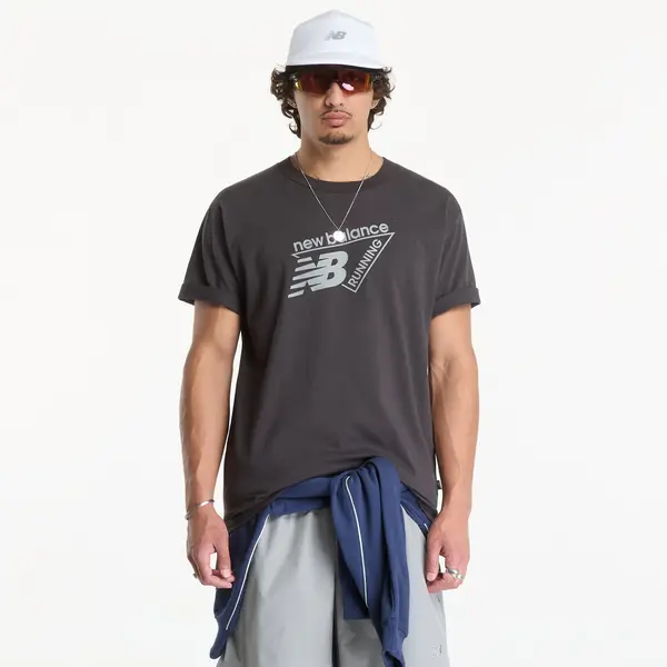New Balance Majice New Balance Classic Tri-Logo T-shirt Black Cement M
