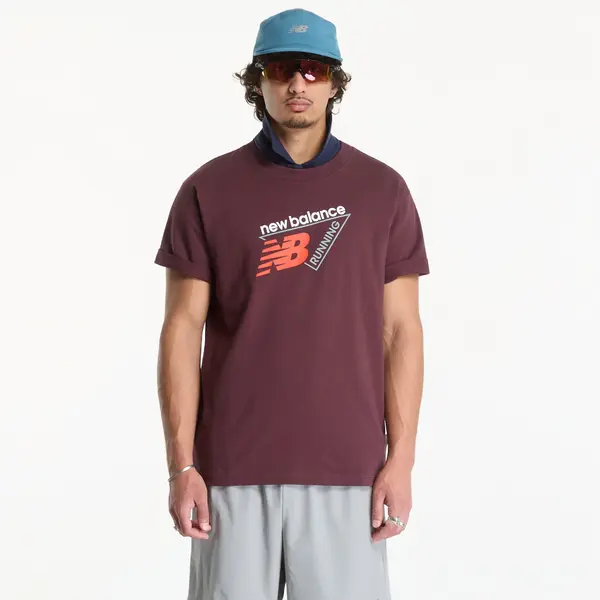 New Balance Majice New Balance Classic Tri-Logo T-shirt Cherry Leather L