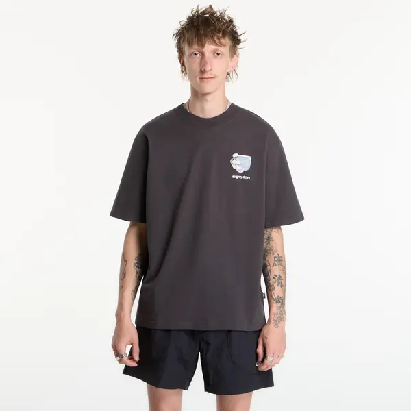 New Balance Majice New Balance Grey Days Coffee Oversized T-Shirt Black Cement L