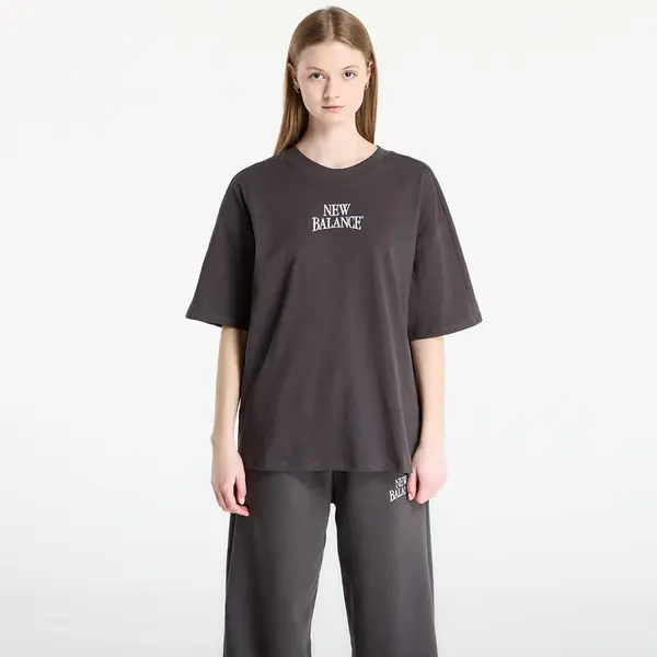 New Balance Majice New Balance Linear Heritage Oversized T-Shirt Faded Black M