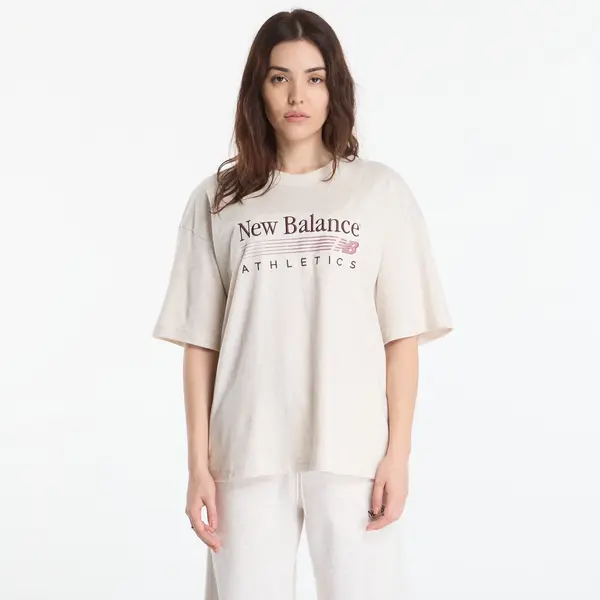 New Balance Majice New Balance Trackside Oversized T-Shirt Linen Heather L