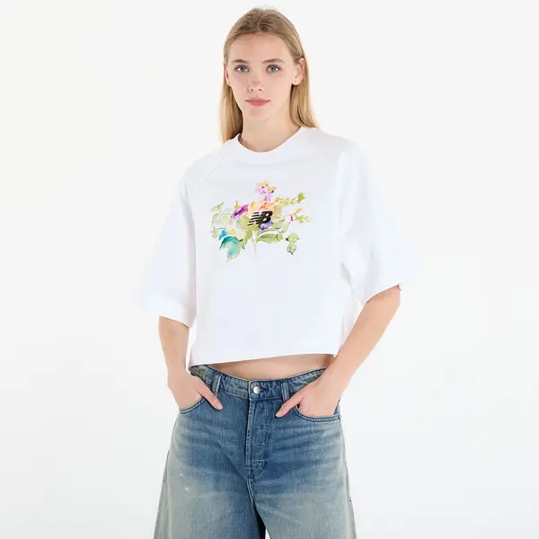 New Balance Majice New Balance Watercolor Multi Boxy T-Shirt White S