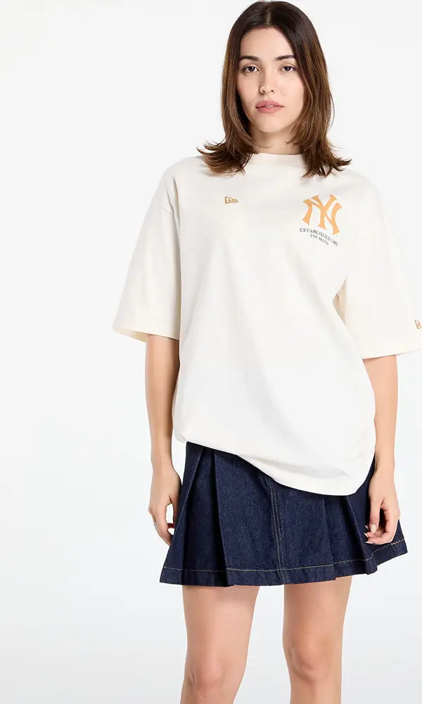 New Era Majice New Era MLB Baseball Graphic Os Tee New York Yankees UNISEX Off White S