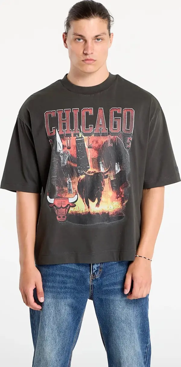 New Era Majice New Era NBA Washed Graphic Chicago Bulls UNISEX Heather Gray S