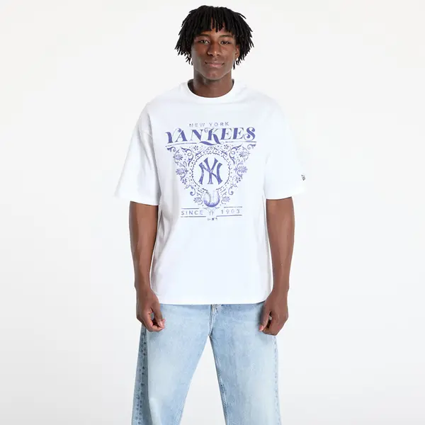 New Era Majice New Era New York Yankees Floral Graphic Oversized Tee UNISEX White S