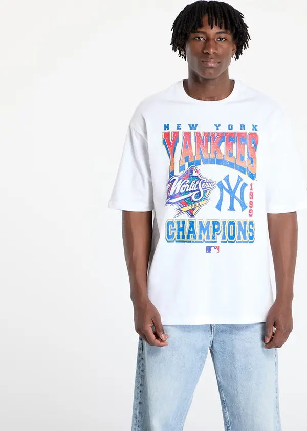 New Era Majice New Era New York Yankees World Series Oversized Tee UNISEX White S
