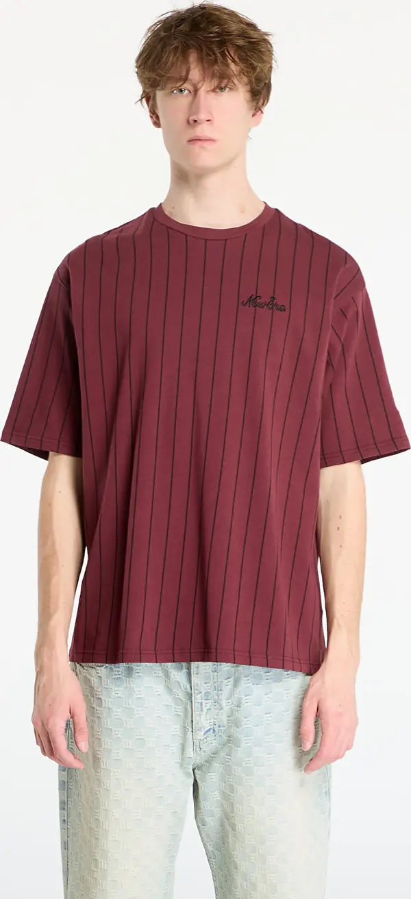 New Era Majice New Era Pinstripe Os Tee UNISEX Frosted Burgundy M