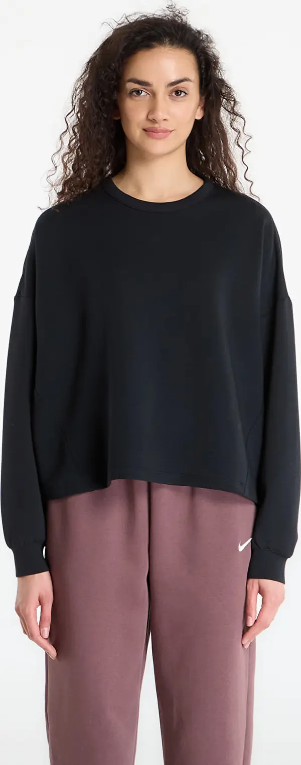 Nike Majice Nike 24.7 ImpossiblySoft Women's Dri-FIT Oversized Crew-Neck Top Black/ Dk Smoke Grey M