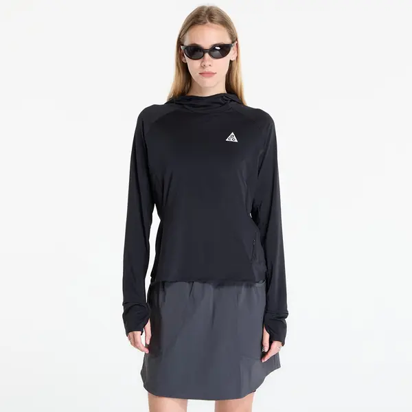Nike Majice Nike ACG Women's UV-Resistant Hooded Trail Running Mid-Layer Top Black/ Black/ Summit White L