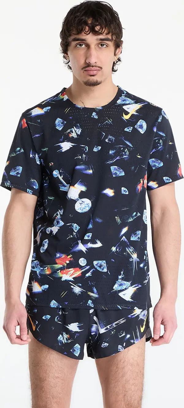 Nike Majice Nike AeroSwift Men's Dri-FIT ADV Short-Sleeve Running Top Black/ Laser Orange L