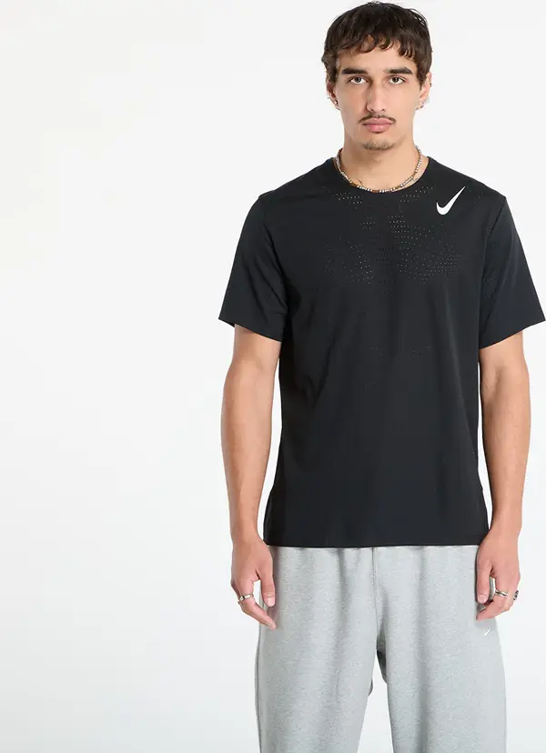 Nike Majice Nike AeroSwift Men's Dri-FIT ADV Short-Sleeve Running Top Black/ Summit White L