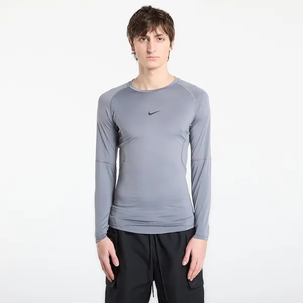 Nike Majice Nike Pro Men's Dri-FIT Tight Long-Sleeve Fitness Top Smoke Grey/ Black L