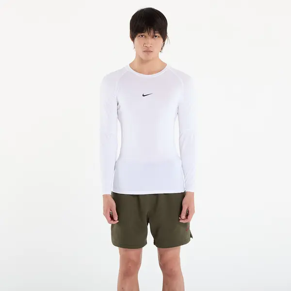 Nike Majice Nike Pro Men's Dri-FIT Tight Long-Sleeve Fitness Top White/ Black S