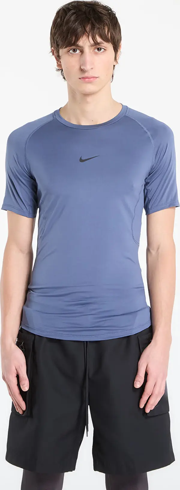 Nike Majice Nike Pro Men's Dri-FIT Tight Short-Sleeve Fitness Top Diffused Blue/ Black XL