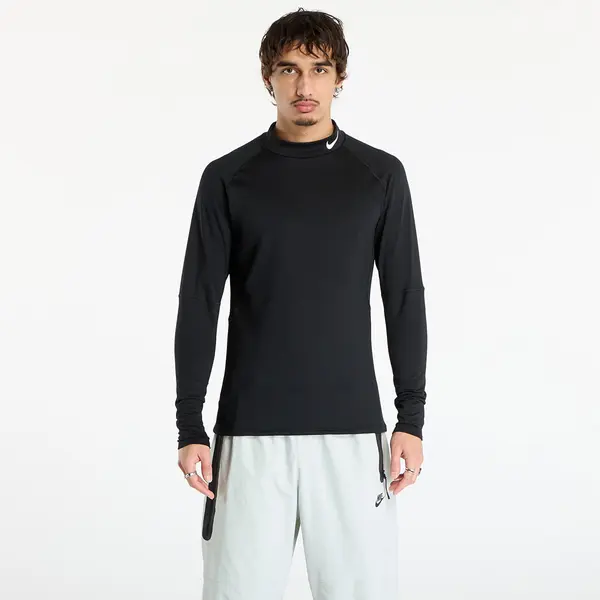 Nike Majice Nike Pro Men's Dri-FIT Warm Long-Sleeve Fitness Mock Black/ White S