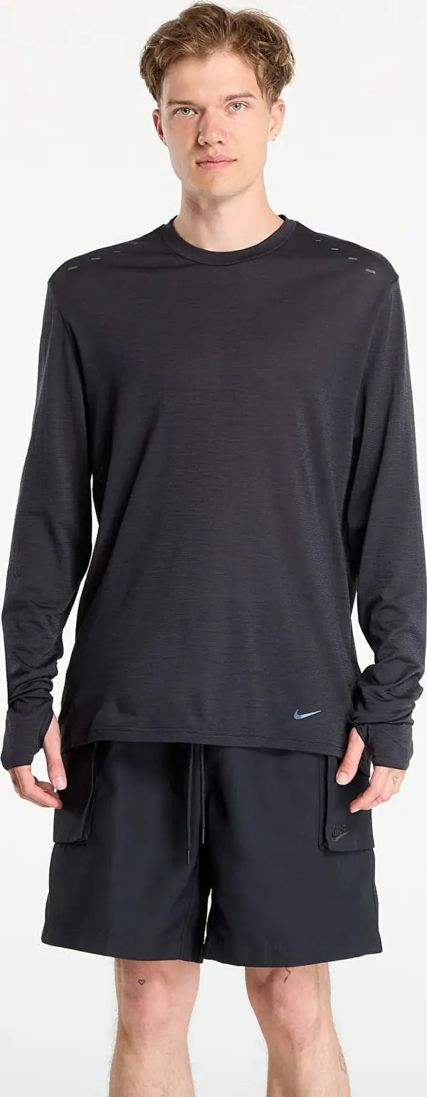 Nike Majice Nike Run Wool Men's Dri-FIT ADV Long-Sleeve Running Top Black/ Anthracite L