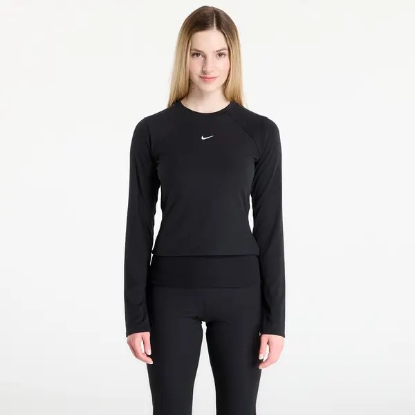Nike Majice Nike Sportswear Chill Knit Women's Tight Long-Sleeve Ribbed Top Black/ Sail XL
