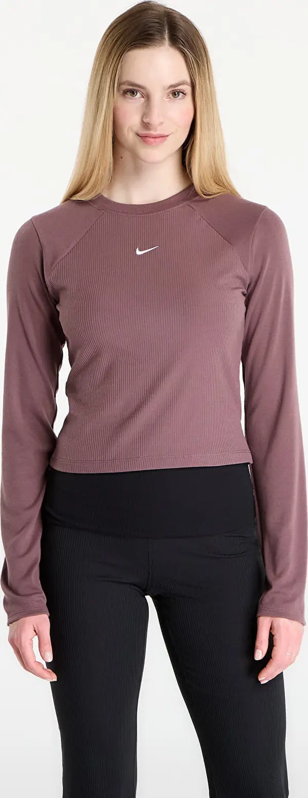 Nike Majice Nike Sportswear Chill Knit Women's Tight Long-Sleeve Ribbed Top Tattoo/ Sail XL