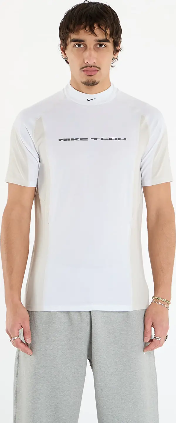 Nike Majice Nike Tech Men's Dri-FIT Short-Sleeve Base Layer White/ Light Bone/ Light Bone/ Black XXL