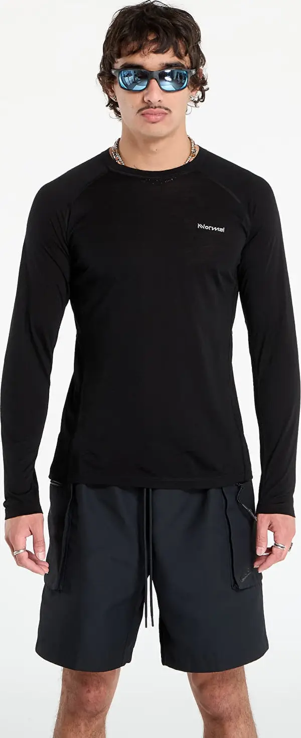 NNormal Majice NNormal Men's Merino Long Sleeve T-shirt Black XL