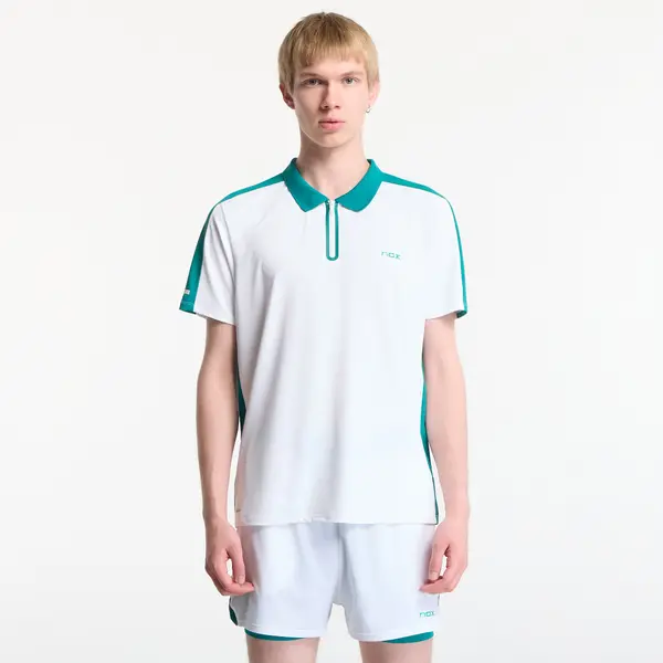 NOX Majice Nox Pro Polo White/ Ivy Green M
