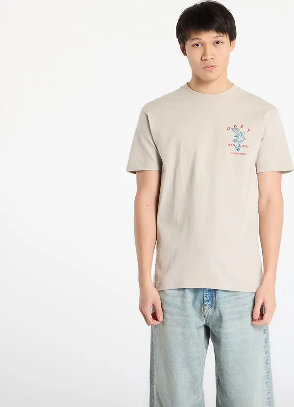 OBEY Clothing Majice OBEY Bad Ideas Eagle Classic T-Shirt Silver Grey XXL