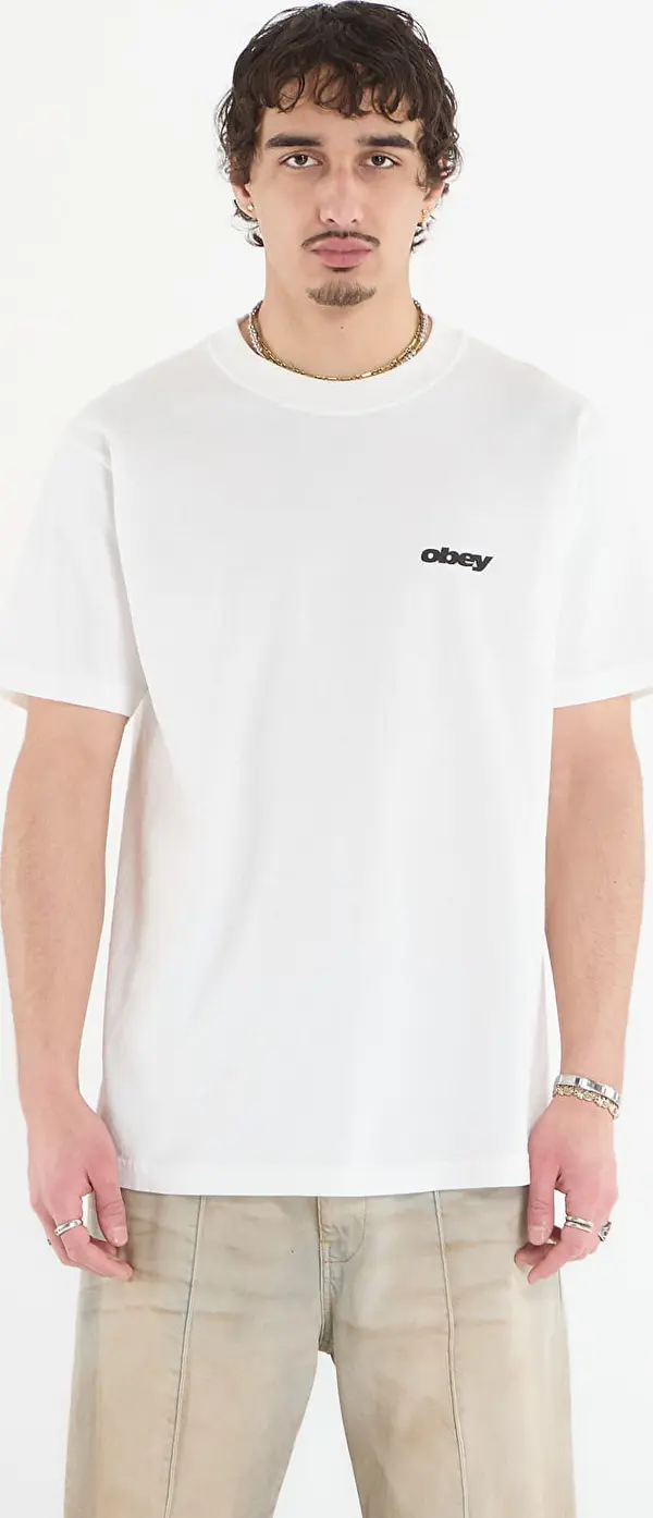 OBEY Clothing Majice OBEY Bounce Pigment Vintage White XL