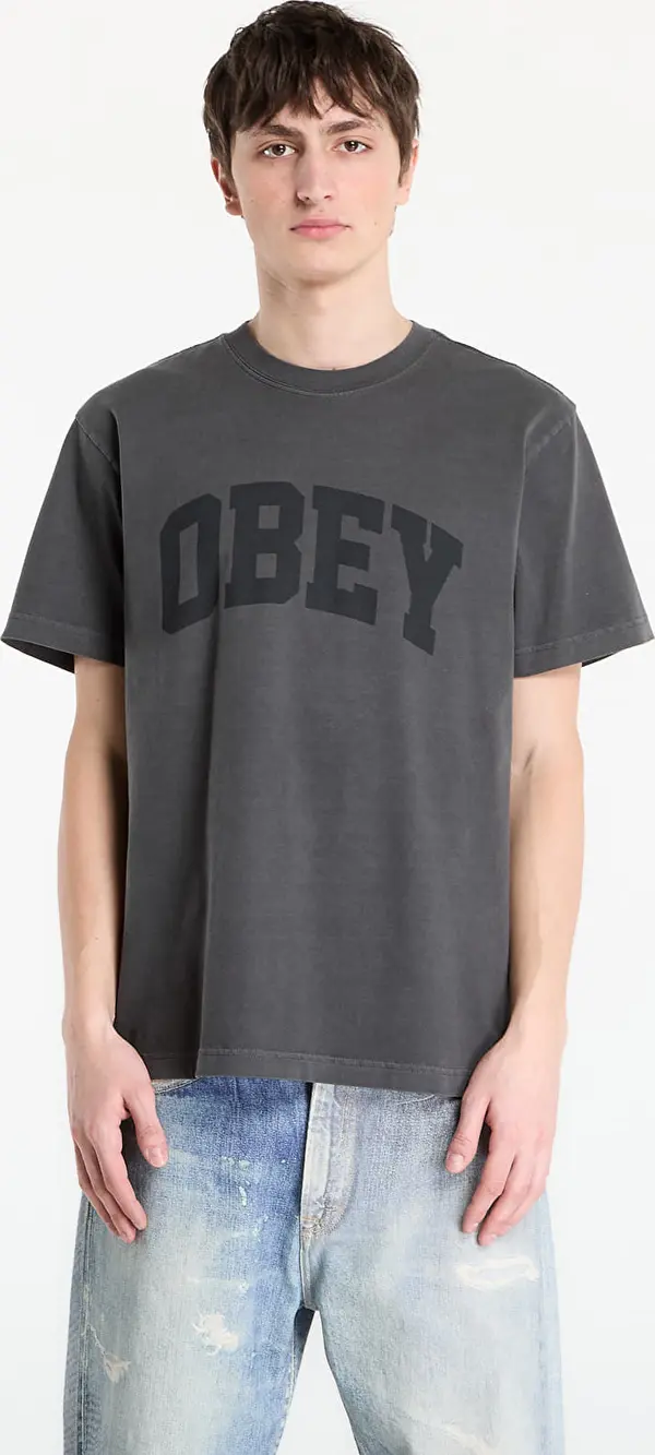 OBEY Clothing Majice OBEY Collegiate Pigment Tee Pigment Stretch Limo L