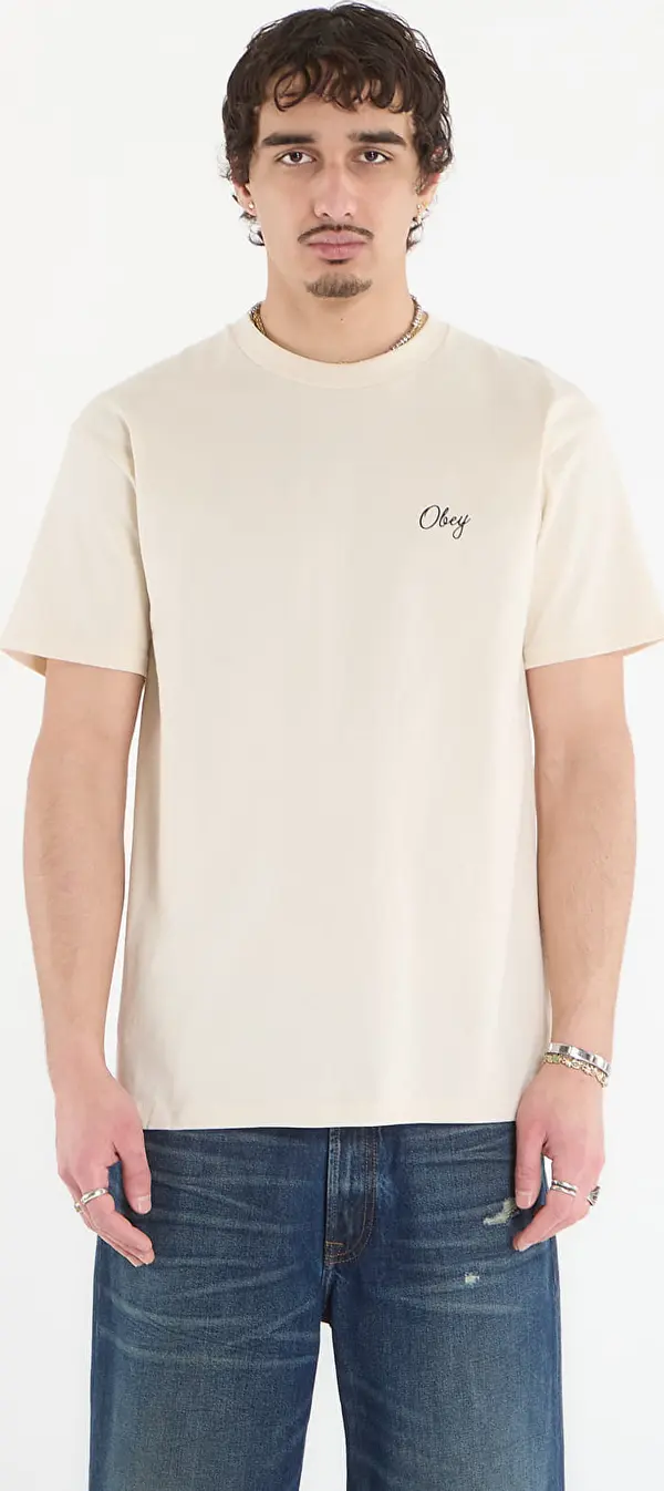 OBEY Clothing Majice OBEY Paper Rose Cream L