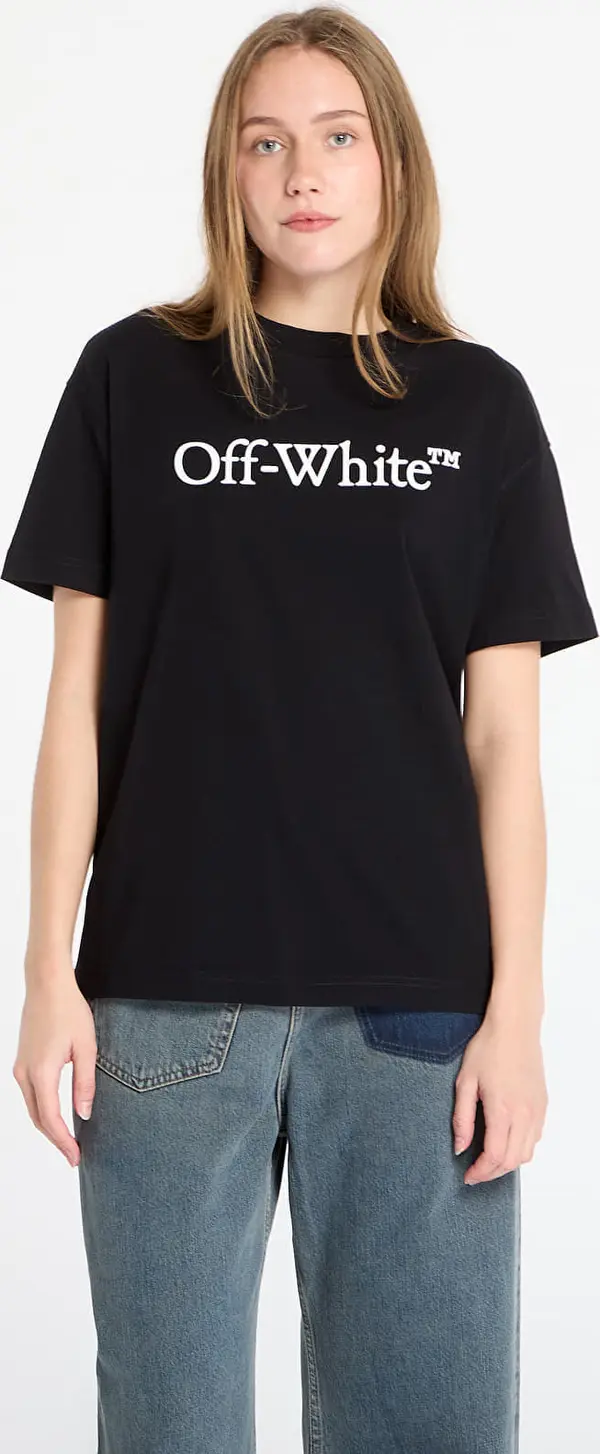 Off-White Majice Off-White Big Logo Bookish Casual Tee Black/ White S