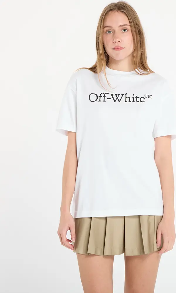 Off-White Majice Off-White Big Logo Bookish Casual Tee White/ Black XS