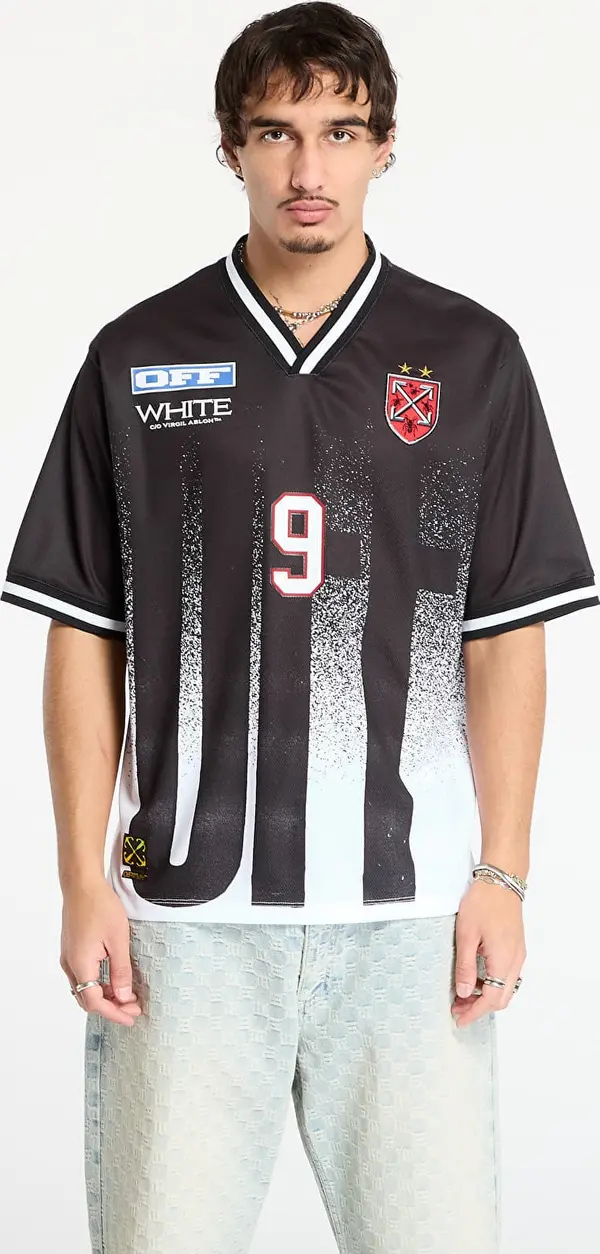 Off-White Majice Off-White Big Off Gradient Soccer S/S Tee Black/ White XL
