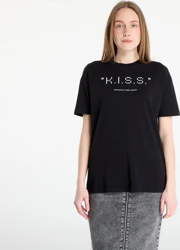 Off-White Majice Off-White Kiss Quote Reg Tee Black XS