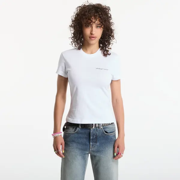 Off-White Majice Off-White Logo Quote Fitted Tee White M