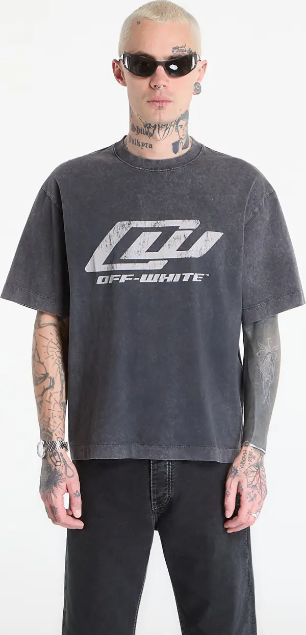 Off-White Majice Off-White Ow Racing S/S Skate Tee Mareado Black XXL