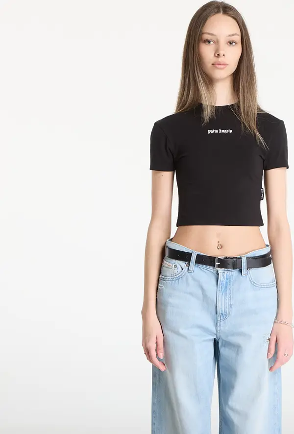 Palm Angels Majice Palm Angels Classic Logo Baby Tee Black/ Off White L