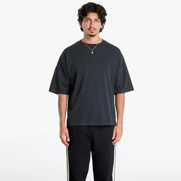 Palm Angels Majice Palm Angels Curved Logo Loose Collar Tee Vintage Black/ Black S